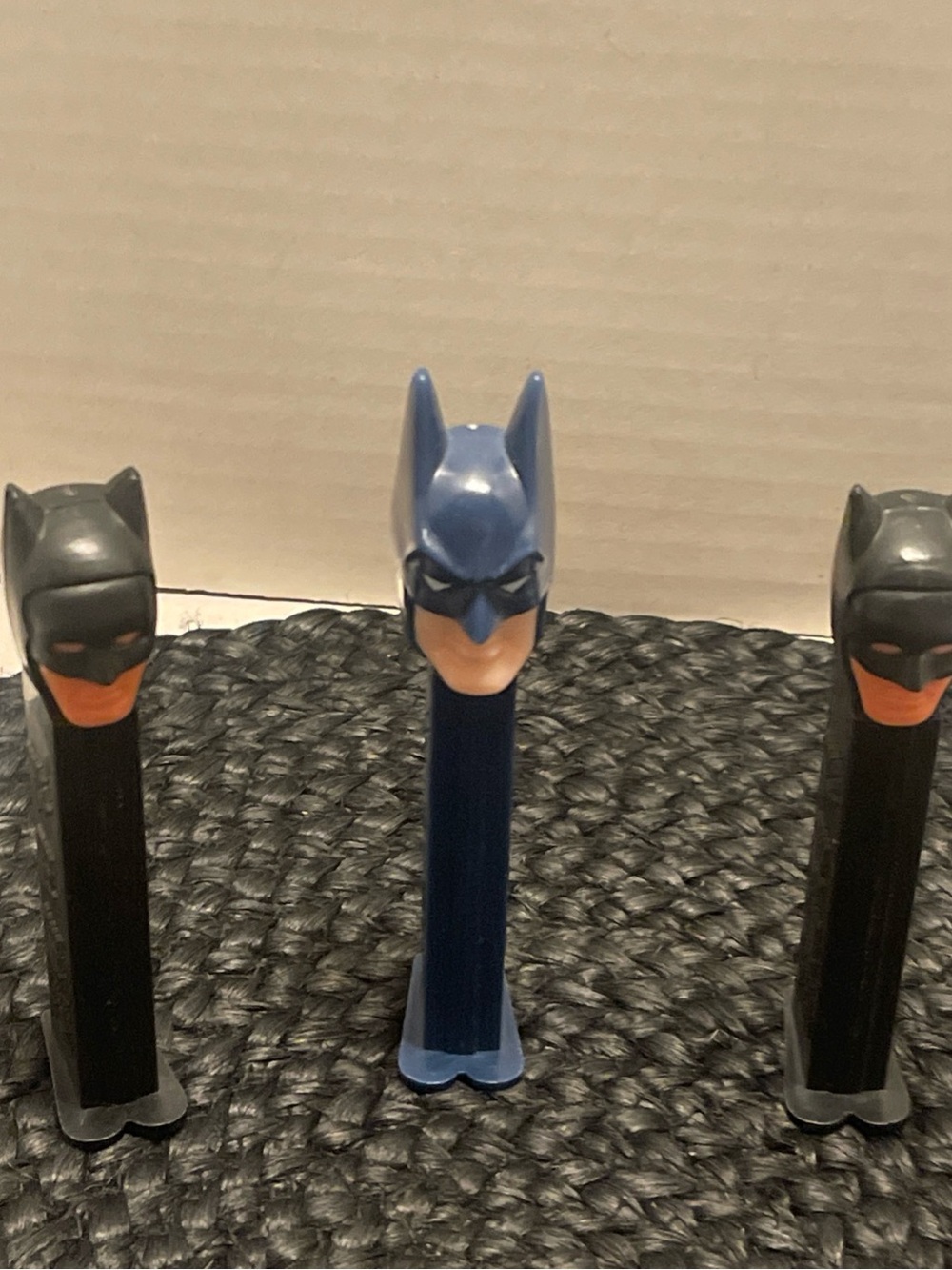 Vtg Batman PEZ Candy Dispensers Blue and Black DC Comics